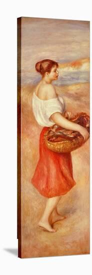 Girl with Basket of Fish, C. 1889-Pierre-Auguste Renoir-Stretched Canvas