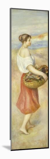 Girl with Basket of Fish, c1890-Pierre-Auguste Renoir-Mounted Premium Giclee Print