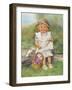 Girl with Basket of Flowers-Dianne Dengel-Framed Giclee Print