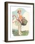 Girl with Basket of Vegetables-null-Framed Art Print