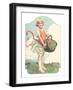 Girl with Basket of Vegetables-null-Framed Art Print