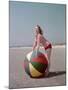 Girl with Beach Ball-Charles Woof-Mounted Photographic Print