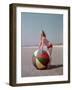 Girl with Beach Ball-Charles Woof-Framed Photographic Print