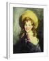 Girl with Big Hat-Robert Cozad Henri-Framed Giclee Print