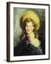 Girl with Big Hat-Robert Cozad Henri-Framed Giclee Print