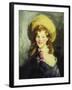 Girl with Big Hat-Robert Cozad Henri-Framed Giclee Print