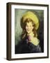 Girl with Big Hat-Robert Cozad Henri-Framed Giclee Print