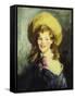 Girl with Big Hat-Robert Cozad Henri-Framed Stretched Canvas