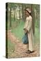 Girl with Bindle-Louis Welden Hawkins-Stretched Canvas