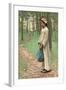 Girl with Bindle-Louis Welden Hawkins-Framed Giclee Print