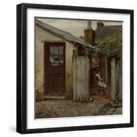 Girl with Bird at the King Street Bakery, 1886-Frederick McCubbin-Framed Giclee Print