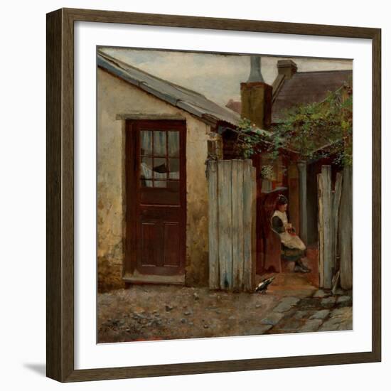 Girl With Bird At the King Street Bakery-Frederick McCubbin-Framed Giclee Print