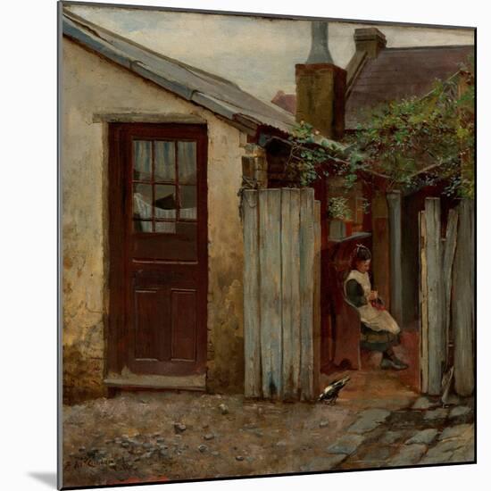 Girl With Bird At the King Street Bakery-Frederick McCubbin-Mounted Giclee Print