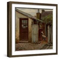 Girl With Bird At the King Street Bakery-Frederick McCubbin-Framed Giclee Print