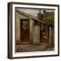 Girl With Bird At the King Street Bakery-Frederick McCubbin-Framed Giclee Print