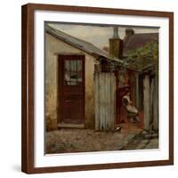 Girl With Bird At the King Street Bakery-Frederick McCubbin-Framed Giclee Print