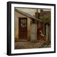 Girl With Bird At the King Street Bakery-Frederick McCubbin-Framed Giclee Print