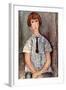 Girl with Blouse-Amedeo Modigliani-Framed Art Print