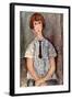 Girl with Blouse-Amedeo Modigliani-Framed Art Print