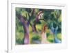 Girl with Blue Birds-Auguste Macke-Framed Collectable Print