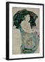 Girl with Blue-Black Hair and Hat, 1911-Egon Schiele-Framed Giclee Print