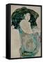 Girl with Blue-Black Hair and Hat, 1911-Egon Schiele-Framed Stretched Canvas