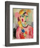 Girl with Blue Eyes and a Plait (Maedchen Mit Blauen Augen Und Einem Zopf), C. 1916-Alexej Von Jawlensky-Framed Giclee Print