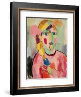 Girl with Blue Eyes and a Plait (Maedchen Mit Blauen Augen Und Einem Zopf), C. 1916-Alexej Von Jawlensky-Framed Giclee Print