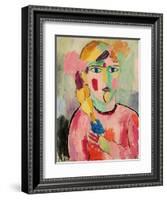 Girl with Blue Eyes and a Plait (Maedchen Mit Blauen Augen Und Einem Zopf), C. 1916-Alexej Von Jawlensky-Framed Giclee Print