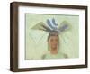 Girl with Blue Fish-David Alan Redpath Michie-Framed Giclee Print