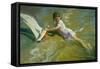 Girl with Boat-John Asaro-Framed Stretched Canvas