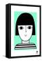 Girl with Bob Mint-Jane Foster-Framed Stretched Canvas