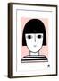 Girl with Bob Rose-Jane Foster-Framed Art Print