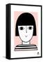 Girl with Bob Rose-Jane Foster-Framed Stretched Canvas