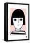 Girl with Bob Rose-Jane Foster-Framed Stretched Canvas