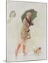 Girl with Boots and Dog-The Vintage Collection-Mounted Giclee Print