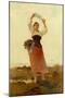 Girl with Bottle Post watercolor-Hector Caffieri-Mounted Giclee Print