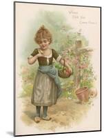 Girl with Butterfly 1896-Harriett M Bennett-Mounted Art Print