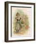 Girl with Butterfly 1896-Harriett M Bennett-Framed Art Print