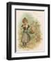 Girl with Butterfly 1896-Harriett M Bennett-Framed Art Print