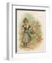 Girl with Butterfly 1896-Harriett M Bennett-Framed Art Print