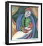 Girl with Cat II-Franz Marc-Framed Art Print