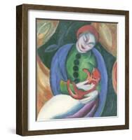 Girl with Cat II-Franz Marc-Framed Art Print