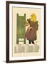 Girl with Cat-Edward Penfield-Framed Art Print