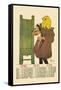 Girl with Cat-Edward Penfield-Framed Stretched Canvas