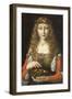 Girl with Cherries-Giovanni Ambrogio De Predis-Framed Art Print