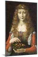 Girl with Cherries-Giovanni Ambrogio De Predis-Mounted Art Print