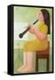 Girl with Clarinet, 1986-Reg Cartwright-Framed Stretched Canvas