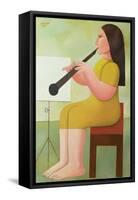 Girl with Clarinet, 1986-Reg Cartwright-Framed Stretched Canvas