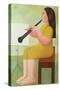 Girl with Clarinet, 1986-Reg Cartwright-Stretched Canvas